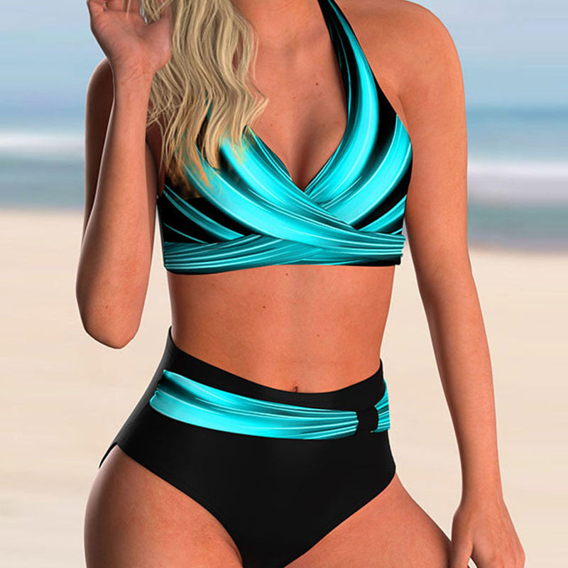 Liliana - Ristiinleikattu ja kuviollinen bikinitoppi