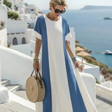 Noémie | Bicolor lyhythihainen maxi-mekko