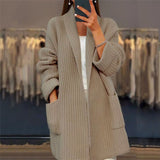 Teresa - Neulecardigan, jossa on taskut