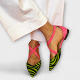 Zebra-kuosiset ballerinat