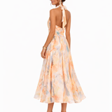 Halter-mekko Aurora | Ajaton eleganssi ylellisessä satiinissa