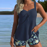 Laluna® | Raidallinen tankini ja uimapantsit kahdessa osassa