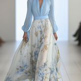 Maxi Kukallinen Mekko Pénélope | Ikimuistoinen Eleganssi Maison Claire ja Sylvie