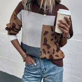 Le clair | Triko vintage me print leopard dhe patchwork