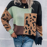 Le clair | Triko vintage me print leopard dhe patchwork