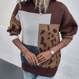 Le clair | Triko vintage me print leopard dhe patchwork