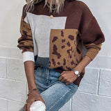 Le clair | Triko vintage me print leopard dhe patchwork