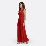 Leonor - Macacão Sem Mangas Elegante e de Pernas Largas